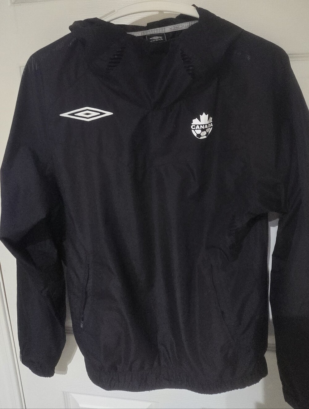 Umbro Black Canada Soccer Windbreaker Jacket